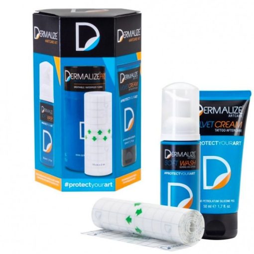 Dermalize Artcare Kit Cura | Velvet Cream 50ml | Soft Wash 50ml | Dermalize PRO roll (10cmx2m)