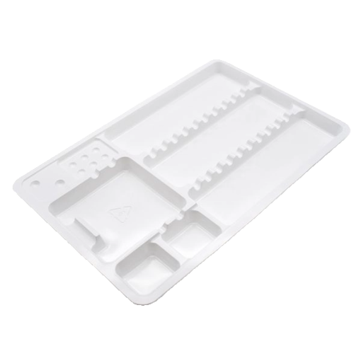 VASSOI MONOUSO IN PVC DI COLORE BIANCO 50PEZZI