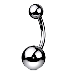 BANANA DA OMBELLICO IN TITANIO 10mm/12MM - 16MM - 14G SFERA SUPERIORE 4MM SFERA inferiore 6MM