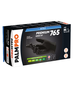 GUANTI NERI IN NITRILE P.F. PALMPRO-HIREX 765 100PZ