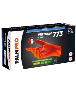 Alternative view of GUANTI IN NITRILE ARANCIONI DIAMOND GRIP CF 100PZ