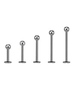 LABRET IN TITANIO 1,2mm - 16G/14G/ - SFERE 3MM
