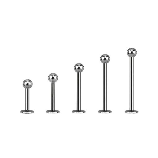 LABRET IN TITANIO 1,2mm - 16G/14G/ - SFERE 3MM