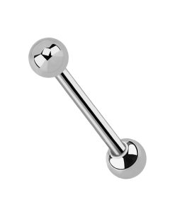 BARRETTA IN TITANIO 12MM/16MM - 1,6MM - 14G - SFERE 3MM