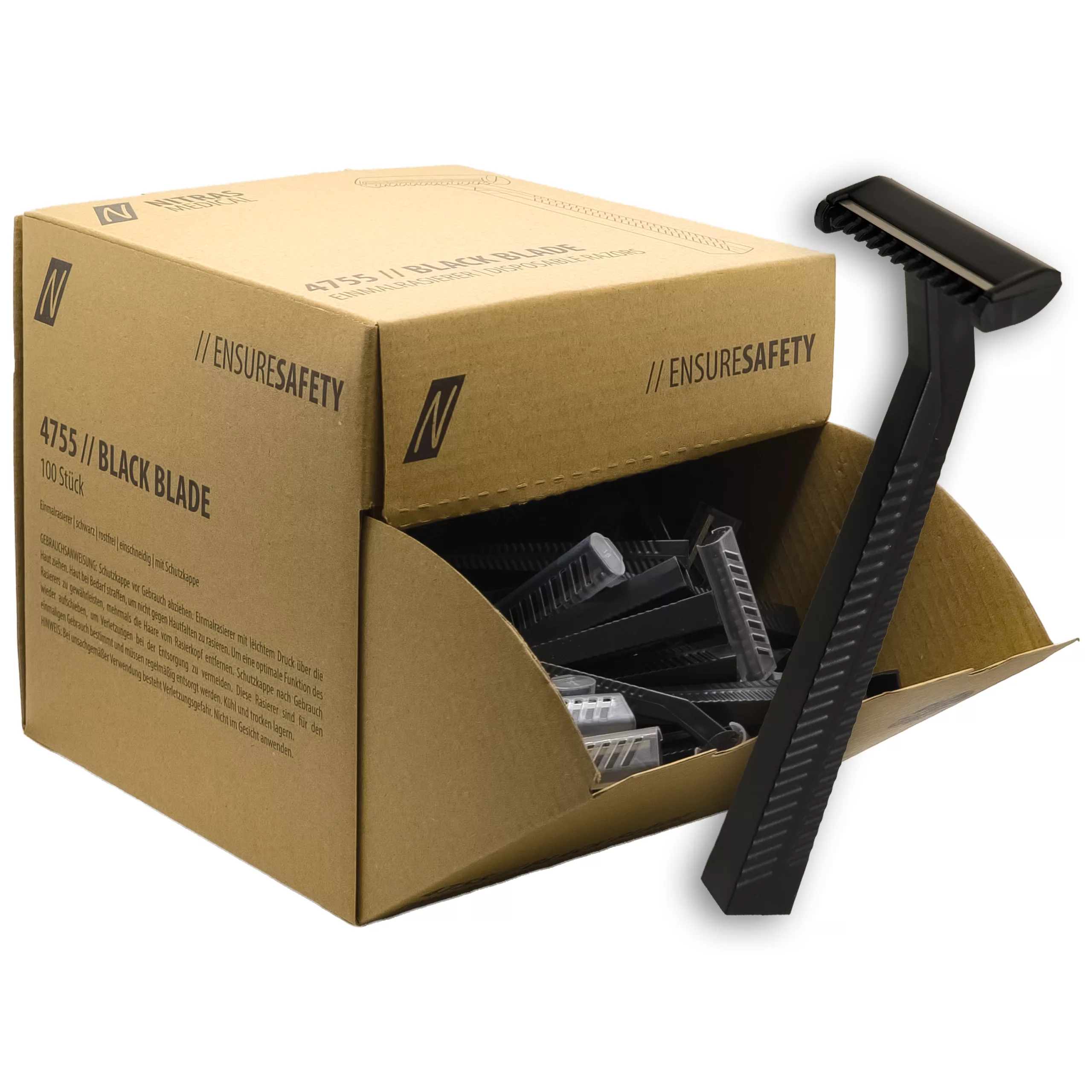 RASOI CHIRURGICI NERI MONOLAMA BOX 100PEZZI