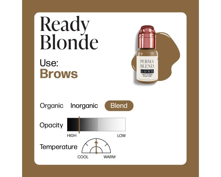 PERMA BLEND LUXE PMU - READY SET GO PRE MODIFIED SET - READY BLONDE 15ML - immagine 2