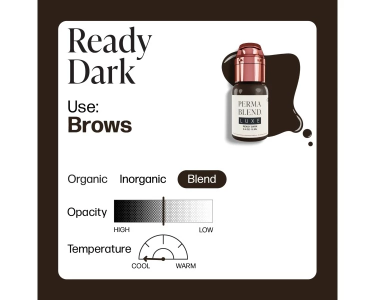 PERMA BLEND LUXE PMU - READY SET GO PRE MODIFIED SET - READY DARK 15ML - immagine 2