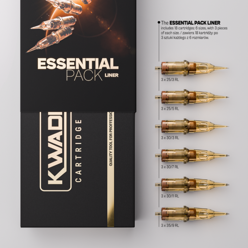 CARTUCCE KWADRON ESSENTIAL PACK - ROUND LINER 18PZ - immagine 2