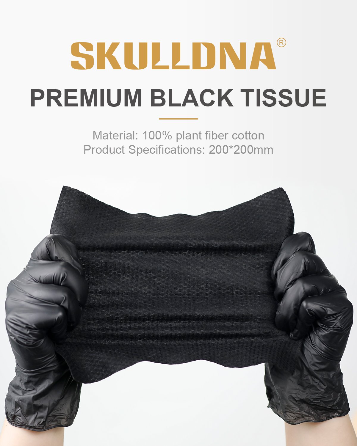 SALVIETTE ASCIUGAMANO SKULLDNA NERE CF 50 PEZZI - immagine 2